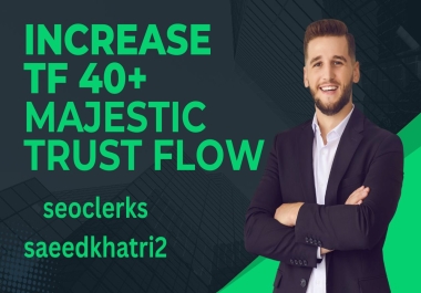 Increase Majestic Trust Flow TF 40 Plus Increase TF With SEO Backlinks