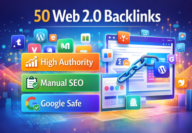 I will create 50 high quality Web 2.0 backlinks for SEO