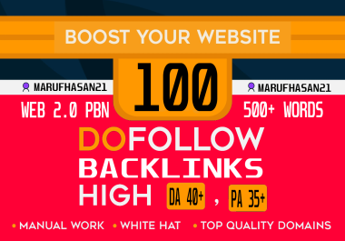 100+ HQ DA 40+ PBN Links Increase Domain Authority in your website ranking