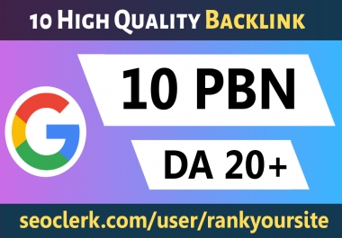 Build 10 Dofollow Homepage PBN Backlinks High Quality Backlinks