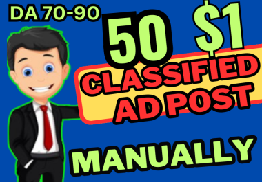 50 classified ad posting backlinks for ranking your website on google