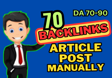 Manually 35 Article Submission Backlink on high da90 websites