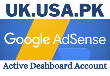 Get UK USA and PK Google Adsense Active dashboard