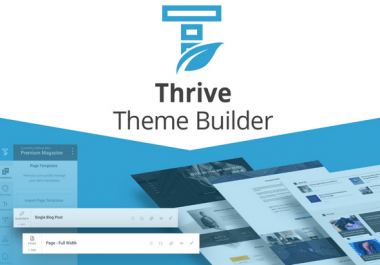 install thrive theme builder,  shapeshift theme with agency license