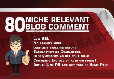 80 Niche Relevant Manual Blog Comments