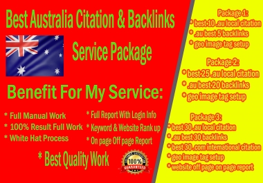 Best Australia Citation And Backlinks SEO service