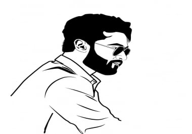 I will draw flat line vector avatar of you within 24h