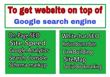 Best Way to get Website on top of google search engine