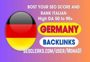 I will permanent 30 germany and 100 SEO backlinks with german SEO high da60 to 90