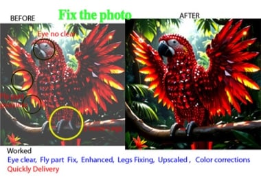 Fix the 2 photo for 5 quickly editing image retouching
