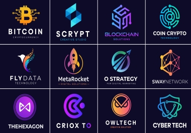I will design modern startup,  tech,  crypto,  cyber security and technology logo