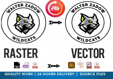 I will vectorize logo,  convert to vector,  vector tracing