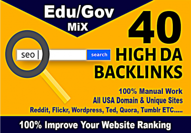 I will create top 40 usa pr9, edu dofollow seo backlinks service link building