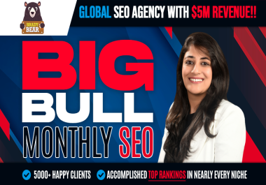 Big Bull Premium Complete Monthly SEO Service to Explode the Google Ranking