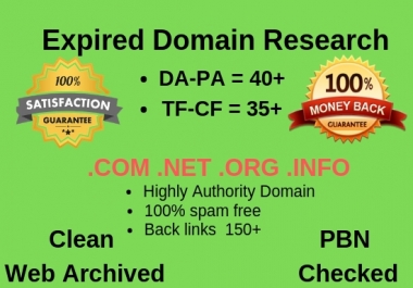 I Will Build Best Expired Domain Research