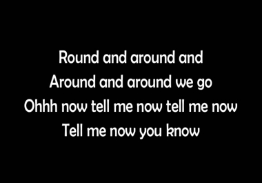 I Make Animated Video Lyrics With Hd And Professional Lyrics in Cheap Price