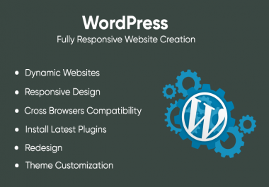 I will create Fully Responsive Wordpress Websites
