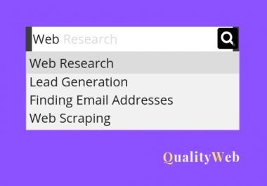 Web Research Or Scrape Any Data in one Hour