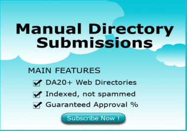 75 Manual Directory submission as per Your keywords and websites