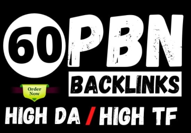 Build 60 High Quality PBN Backlinks High DA High PA