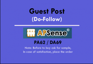 Write & Publish Guest Blog On Apsense DA65 with Dofollow Backlinks
