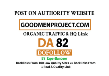 Write And Publish Guest Posting Service On goodmenproject. com