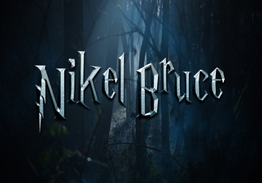 I will create one given name in cinematic wizard text with dark forest background