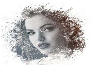 I will sketch drawing on one half body picture