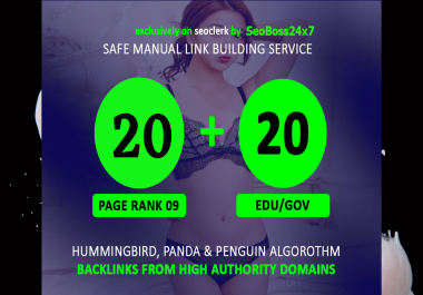 20 Pr9 + 20 Edu - Gov High PR SEO Authority Backlinks - Fire Your Google Ranking