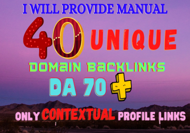 Ranking Your Keyword with 40 PR9 high Quality Safe Keyword Related Contextual Profile Backlinks