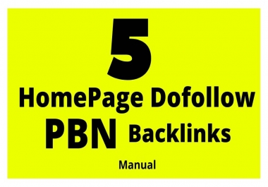 HomePage Dofollow PBN Backlinks 100 Manual Work