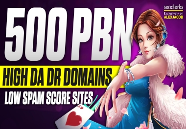 Rank your Casino slot judi site with 500 Contextual dofollow Backlinks private blog network