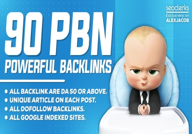 Build 90 PBN Powerfull Backlinks DA70TO50 Low Spam Score sites