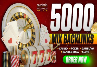 Latast Rank your website on 1 page with 5000 Backlinks Package best for Gambling ufabet poker sites