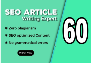 I Will Write 60 Blog Posts Articles of 1000 Words Each Creative SEO Optimized