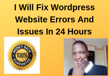 I'll fix wordpress website errors in 24 hours