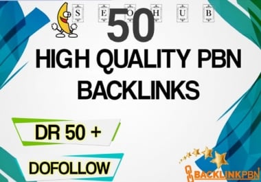 Will provide you 100 Powerful PBN DR 50+ Dofollow backlinks