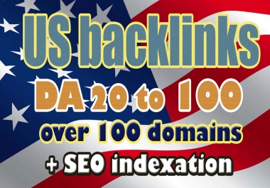Make 100 USA Based backlinks high domain authority best for SEO