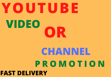 Professional YouTube Video Promotion Fast Delivery