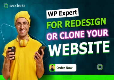 I will redesign or copy,  clone wordpress websites by elementor pro