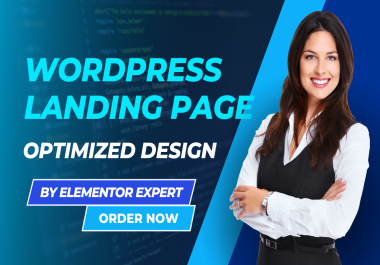 I Will Design WordPress Landing page By Using Elementor pro