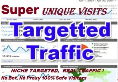 I'll drive 40.000 to 60.000 + real human Visitors + BONUS