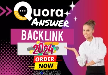 Get Manually HQ 15 Quora Answer & backlink