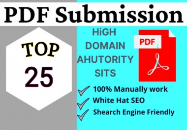 Manually PDF submission to Top 25 document sharing sites