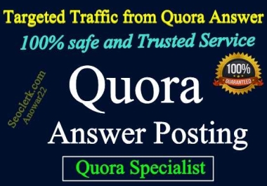 Keyword Related 5 HQ Quora answer By Different Account