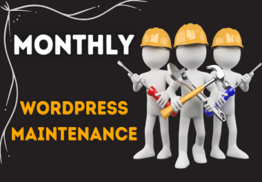 I will provide monthly wordpress maintenance, support, fixes and tech help