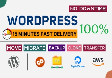 I will migrate wordpress website,  move wordpress,  wordpress migration within 1 hour