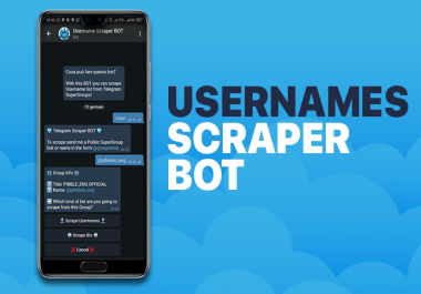 Scrape Username Lists from Telegram with this BOT