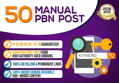 PBN Create 50+ Blog Network with niche related articles and Indexing
