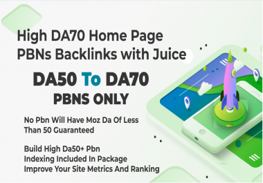 Create 14 DA50+ To DA80 PBNs Backlinks - Improve Site Ranking